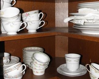 Miscellaneous china, porcelain. Approx 50 pieces. Some may have chips or wear. $25.00 for all pictured.