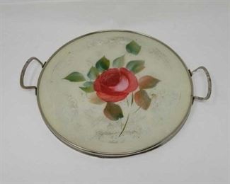 Antique hand-painted serving tray