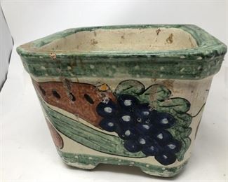Antique terracotta flower pot