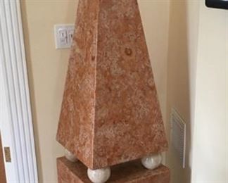 Marble pyramid stand
