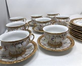 Meissen Cups and Saucers and plates