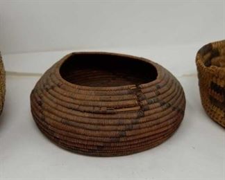 Native American handwoven baskets