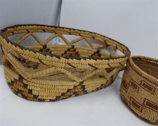 Native American handwoven baskets