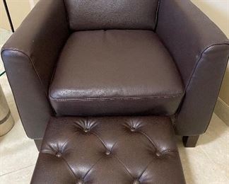 Black Chair w Ottoman $95