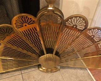 Living room Lot #5 Brass Fire Screen $40.00