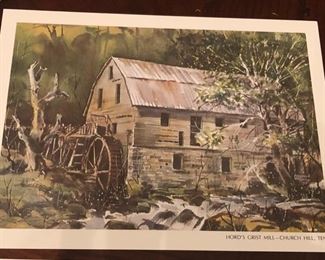Living room Lot #10 Raymond Williams prints of local places $50.00