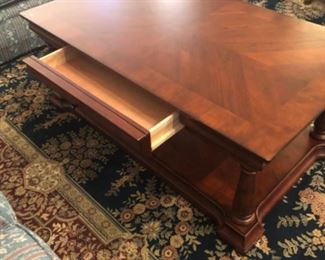 Living Room Lot 11 Wooden coffee table no maker name excellent condition 48L x 27w x 19h $150.00