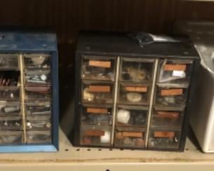 Garage Lot #41 Misc. screws & nails organizers $15.00