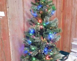 Like-new 6.5 foot Enchanted Forrest LED pre-lit Sierra Fir Christmas tree $50.     $149 retail at Menards!! 