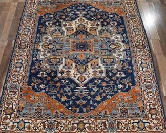 9'X12' Esmer International 100% Wool Pie Blue Area Rug