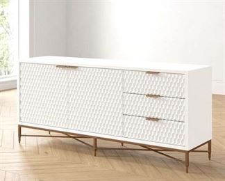 Bright White Francesca Tv Stand For Tvs Up To 70"