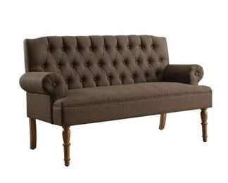 Andover Mills Bjornrown 59" Rolled Arm Settee In Brown