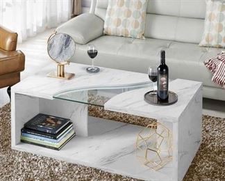 Wrought Studio Hahn Floor Shelf Coffee Table W Storage