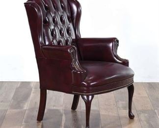 Fulmarque Queen Anne Style Tufted Back Armchair