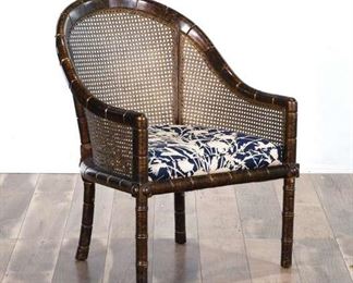 John Widdicomb Chippendale Barrel Back Armchair