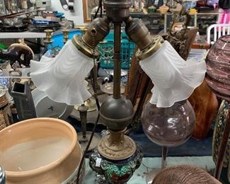 $49 Unique Vintage Majolica Lamp