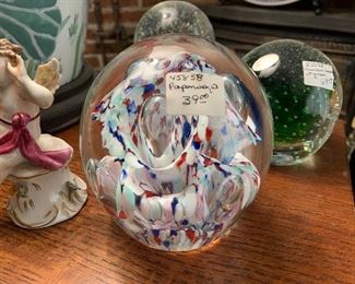 $39 Large Hand blown Paperweight 