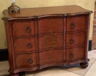 Solid Wood Hand Stenciled Chest $350.00
