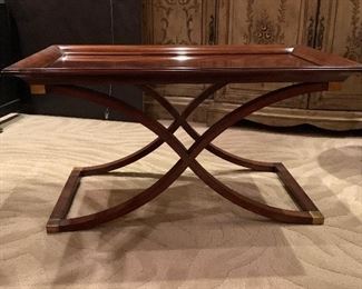 Henredon Coffee Table $ 325.00
38 long 
20 high
22 wide
I don’t see any damage 