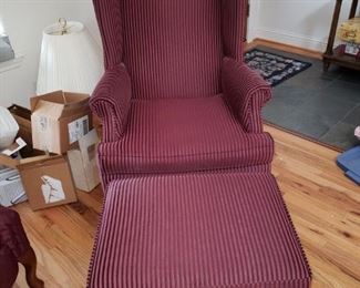 There are several of these wonderful Wingbacks. This one has an ottoman. - Ottoman