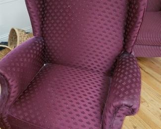 Wonderful Burgundy Recliner/Wingback -