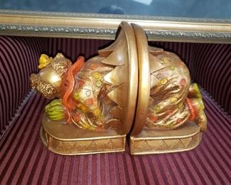 Vintage Clown Bookends