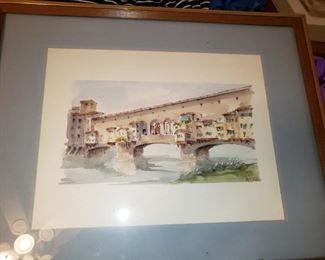 Signed Litho Watercolor