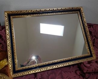 Large Black and Gold Framed Mirror