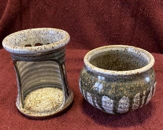 Hand Thrown Pottery Scented Candle Style Burner $14
