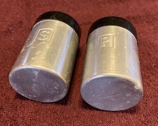 Vintage Aluminum Salt & Pepper Shakers $16
