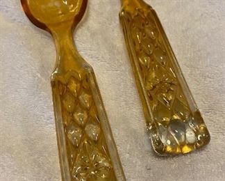 Glass Spoon & Fork Salad Server Set $14