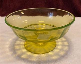Vintage Depression Glass Dessert Dish $14