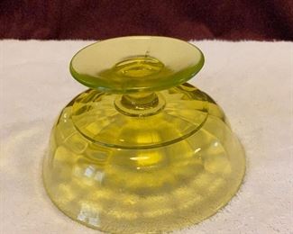 Vintage Depression Glass Dessert Dish $14