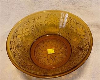 Tiara Glass Bowls (2) Amber $28 Each