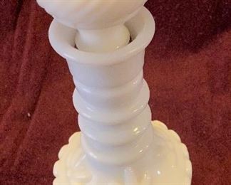Vintage Milk Glass Liquor Decanter with Stopper $30