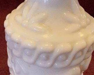 Vintage Milk Glass Liquor Decanter with Stopper $30