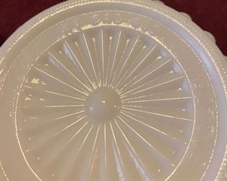 Vintage Milk Glass Liquor Decanter with Stopper $30