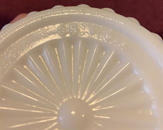 Vintage Milk Glass Liquor Decanter with Stopper $30