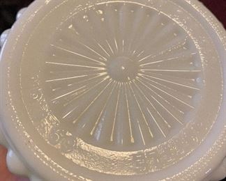 Vintage Milk Glass Liquor Decanter with Stopper $30