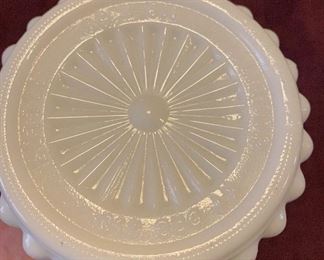 Vintage Milk Glass Liquor Decanter with Stopper $30