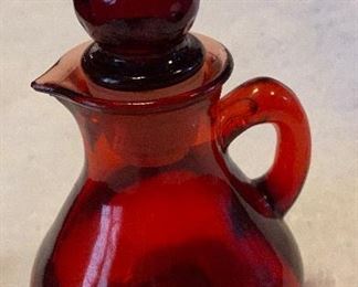 Avon Ruby Red Cruet Approximately 4" Tall $8