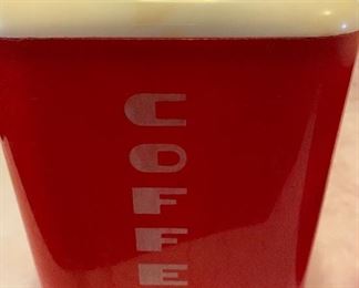 Vintage Red Plastic Nesting Cannister Partial Set $14