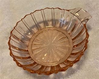 Pair Vintage Depression Glass Pink Dessert Bowls Set $20