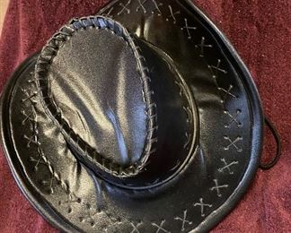 Leather Cowboy Western Aussie Outback Style Bush Hat Wide Brim $60