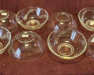 Vintage Wheat Pattern Dessert Bowls Set (8) $16