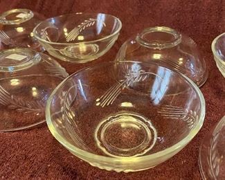 Vintage Wheat Pattern Dessert Bowls Set (8) $16