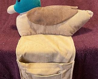 Mallard Duck Remote Control Holder Rests on Arm of Chair $8