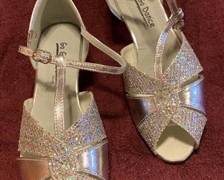 GoGo Dance Shoes Glittery Silver Gently Used $20