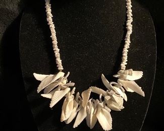 Costume Jewelry Hand Crafted Sea Shells Necklace $12