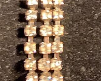 Costume Jewelry Vintage Rhinestone Bracelet with Clasp (Same as Previous Picture Showing Detail) $15